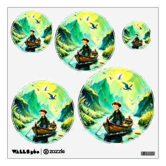 Boy in Boat Wall Decal