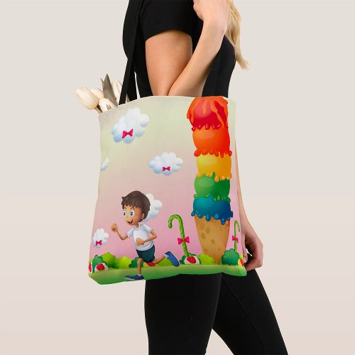 Boy In Candy Land Tote Bag