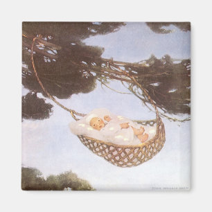 Boy in Hassoc Tree by Jessie Willcox Smith Magnet