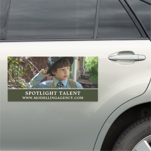 Boy in Hat Modeling Agency Model Agent Car Magnet