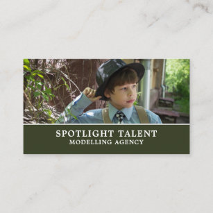Boy in Hat, Modelling Agency, Model Agent Business Card