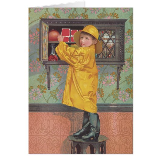 Boy in Raincoat Cards (Front)