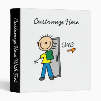 Boy in School 3 Ring Binder