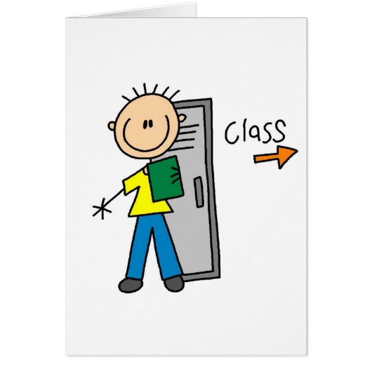 Boy In School Card (Front)