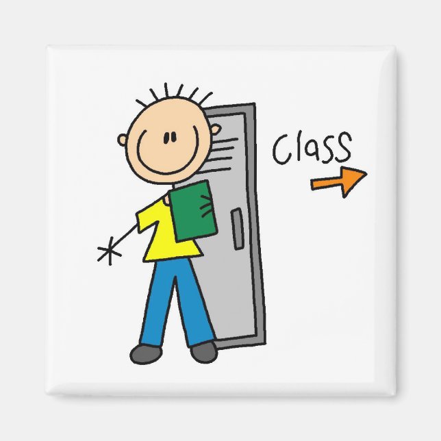 Boy in School Magnet (Front)
