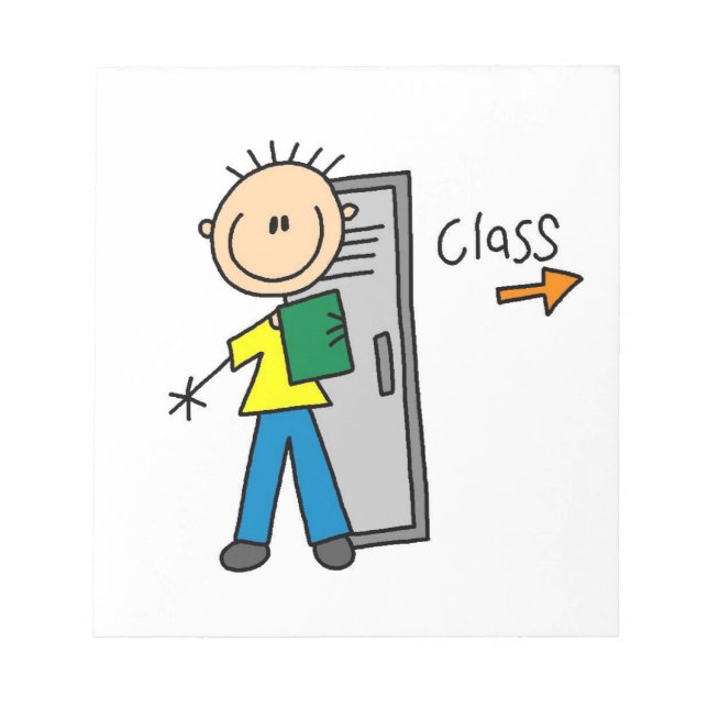 Boy in School Notepad (Front)