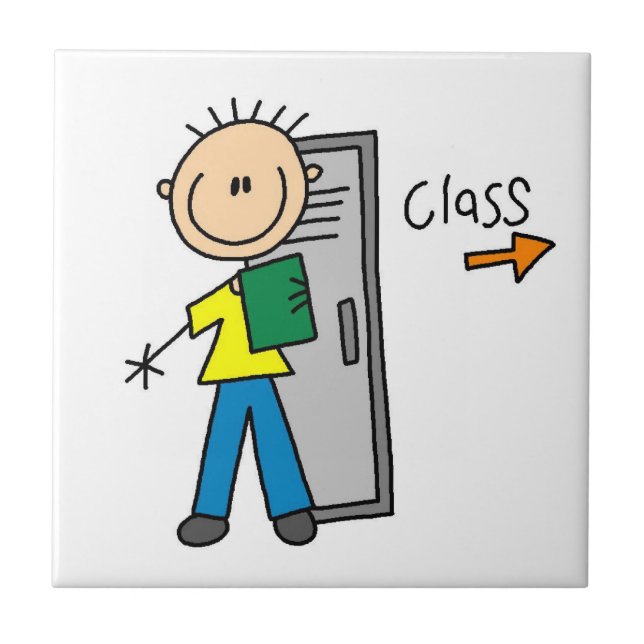 Boy in School Tile (Front)