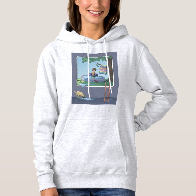 Boy in the kiddie pool   hoodie (Front)