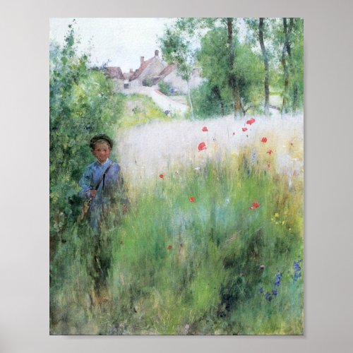 Boy in the Meadow Poster