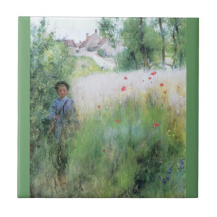 Boy in the Meadow Tile