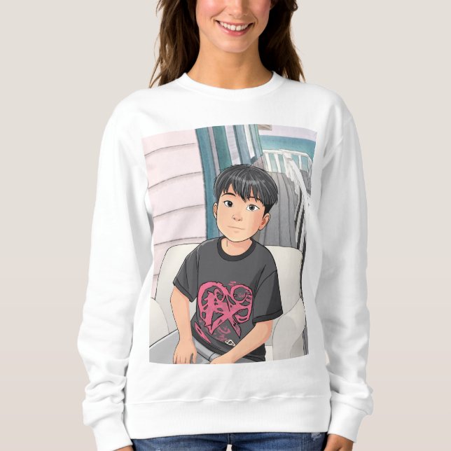 Boy is so cute. sweatshirt (Front)