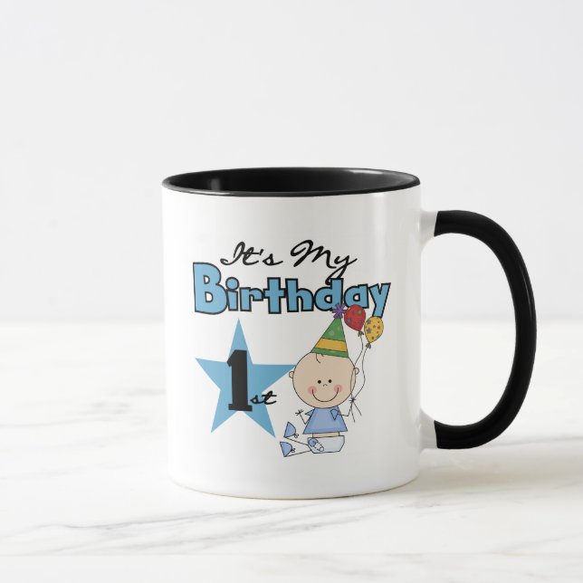 Boy It's My Birthday Tshirts and Gifts Mug (Right)