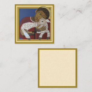 Boy Jesus Good Shepherd Calling Card