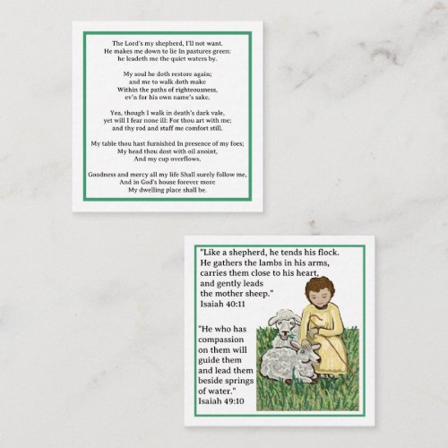 Boy Jesus Good Shepherd Note Card