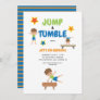 Boy Jump & Tumble Gymnastics Birthday Party Invitation