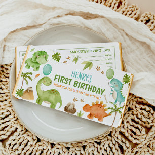 Boy Jungle Dinosaur Birthday Party  Hershey Bar Favors