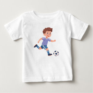 Boy Kicking Soccer Ball – Active Kids Soccer Baby T-Shirt