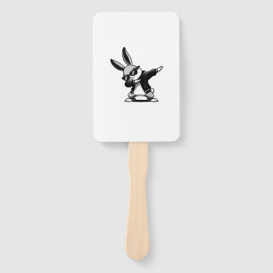 Boy Kid Easter Day Dabbing Bunny Rabbit Hip Hop Ea Hand Fan