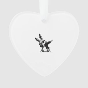 Boy Kid Easter Day Dabbing Bunny Rabbit Hip Hop Ea Ornament