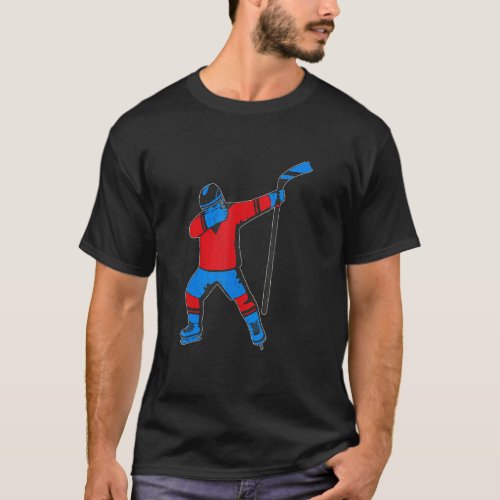 Boy Kid Ice Hockey Dab Apparel Dabbing Player Yout T_Shirt