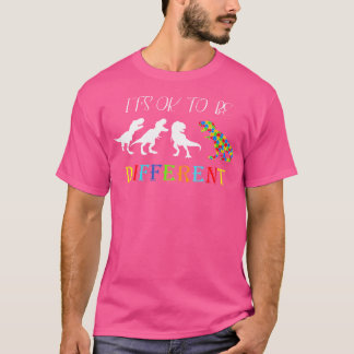 Boy Kid It'S Ok To Be Different Autism Puzzle Piec T-Shirt
