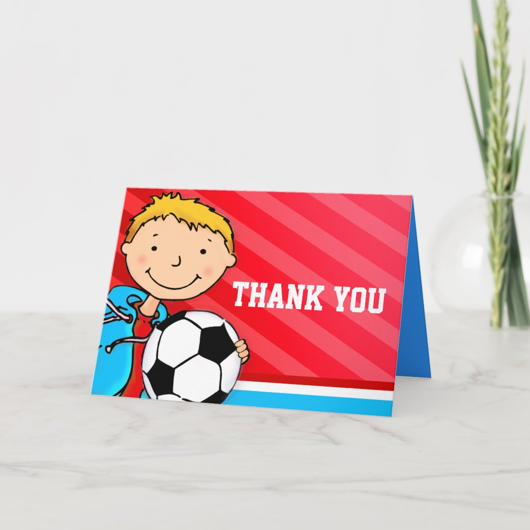 Boy Kids birthday party thank you card | Zazzle