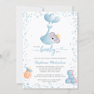 Koala Baby Shower Invitations & Invitation Templates