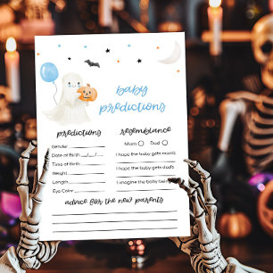 Boy Little Boo Halloween Baby Predictions Game