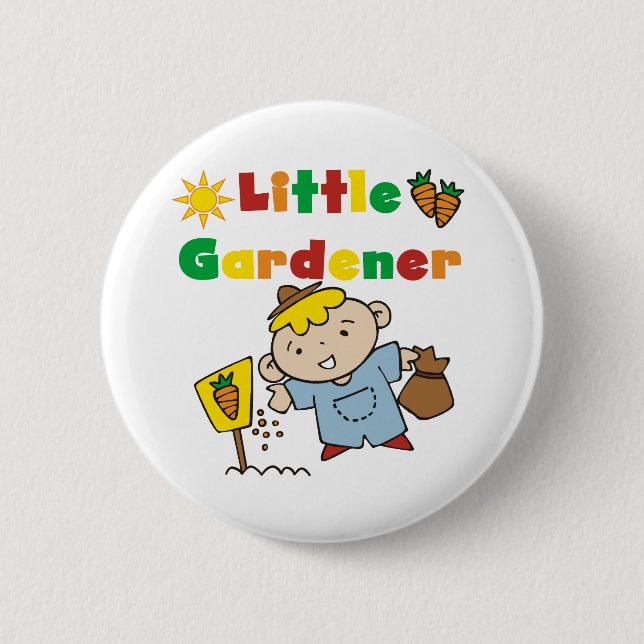 Boy Little Gardener Button (Front)