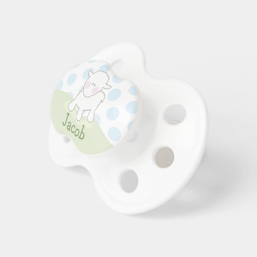 Boy Little Lamb | Personalized Pacifier (Front Right)