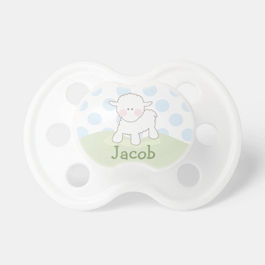 Boy Little Lamb | Personalized Pacifier (Front)