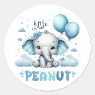 Boy Little Peanut Classic Round Sticker