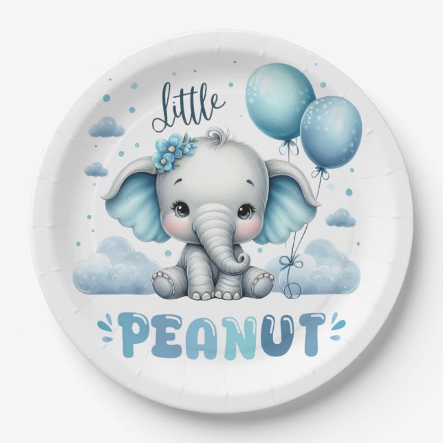 Boy Little Peanut  Paper Plates (Front)