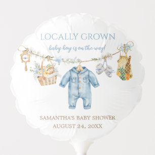 Boy Locally Grown Baby Shower Balloon