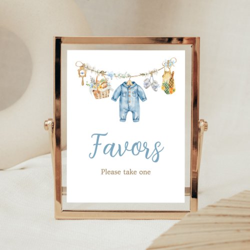 Boy Locally Grown Baby Shower Favors Sign