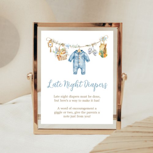 Boy Locally Grown Late Night Diapers Sign