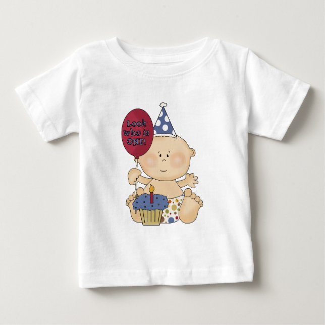 Boy Look Who's One Tshirts and Gifts (Front)