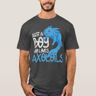 Boy Love Axolotls Unique Amphibian Exotic Axolotl T-Shirt