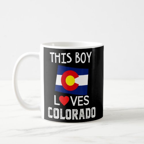 Boy Loves Colorado Denver Map Flag Co Souvenir Mou Coffee Mug