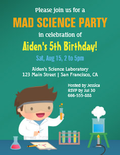 science party invitations zazzle