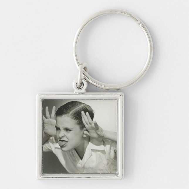 Boy Making Face Keychain (Front)