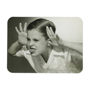 Boy Making Face Magnet