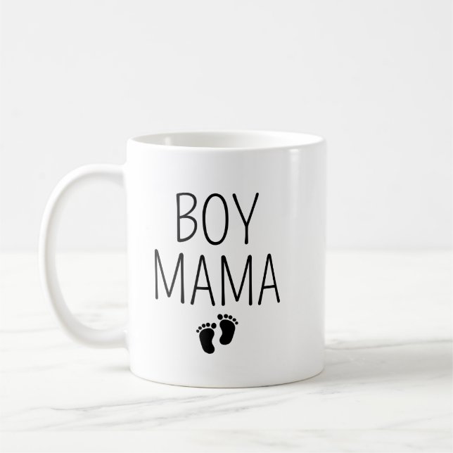 Boy Mama Mug with Kids’ Names, Custom Mom of Boys  (Left)