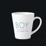 Boy Mama Personalized With Names Latte Mug<br><div class="desc">Boy mama latte mug personalized with your the name of your son(s). Perfect gift for Mother's Day or new boy mamas!</div>