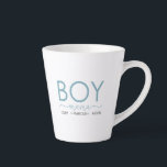 Boy Mama Personalized With Names Latte Mug<br><div class="desc">Boy mama latte mug personalized with your the name of your son(s). Perfect gift for Mother's Day or new boy mamas!</div>