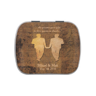 Boy Meets Boy Gay Wedding Favor Jelly Bellies Candy Tin