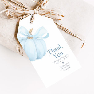 Boy Minimalist Little Pumpkin Baby Favor Tags