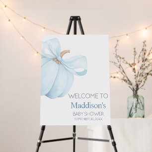 Boy Minimalist Little Pumpkin Baby Welcome Sign