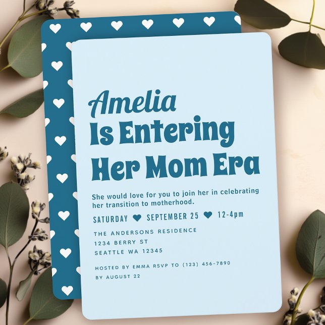 Boy Modern Mom Era Minimalist Baby Shower Invitation (Creator Uploaded)