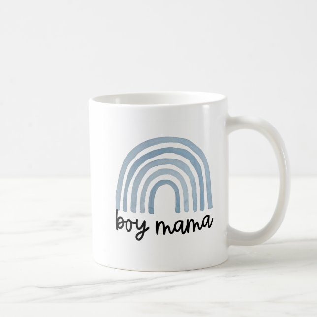 Boy Mom Rainbow Coffee Mug, Boy Mom Mug, Boy Mama Mug (Right)